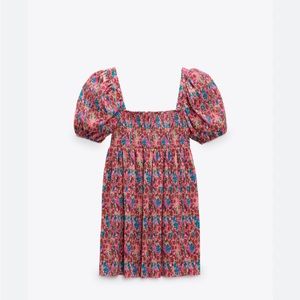 Puff sleeve floral zara dress